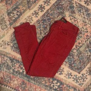 Lucky Brand Red Charlie Ankle Jean